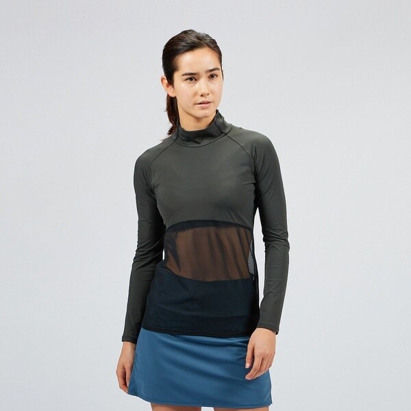 ﾗｹｯﾄｽﾎﾟｰﾂ SKINSHELL COOL HYBRID MOCK NECK UV SHIRT(スキンシェル