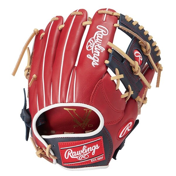 ﾍﾞｰｽﾎﾞｰﾙ 軟式 HYPER TECH R2G COLORS K42-スカーレット/ネイビー