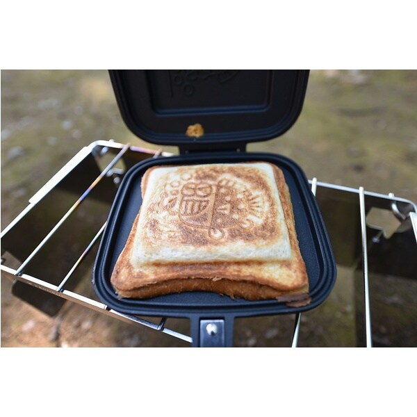 キャンプ用品　まとめ売り　ソロキャンプ　焚火　鉄板　メスティン　ホットサンド ロックパン（S）チタンハンドル付き アウトドア ソロキャンプ