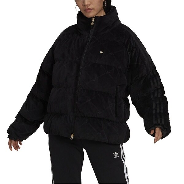 ﾗｲﾌｽﾀｲﾙ ショート ベルベット パファー ジャケット / S DOWN PUFFER