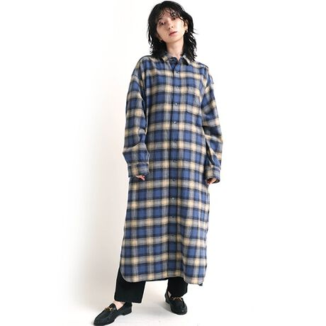 チェックロングシャツワンピース アールエヌエーエヌ Rna N D1531 ファッション通販 マルイウェブチャネル