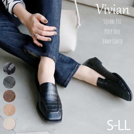 スクエアトゥピースソールヴァンプローファー ヴィヴィアン Vivian V64al ファッション通販 マルイウェブチャネル