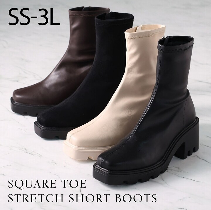 Square Boots スクエアブーツ 厚底 モード Square Boots スクエアブーツ 厚底 モード モード ブーツ MODE