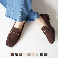 ヴィヴィアン(Vivian)の【25秋冬新作カラー追加】【SS~3Lサイズ】スクエアトゥピースソールビット付きローファー