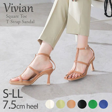 22春夏新作 スクエアトゥ華奢ｔストラップサンダル ヴィヴィアン Vivian Vsm ファッション通販 マルイウェブチャネル