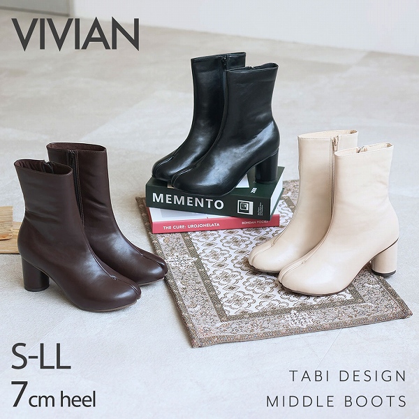 足袋デザインミドルブーツ | ヴィヴィアン(Vivian) | V5010AW