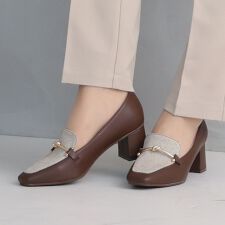 【26春夏新作カラー追加】【SS～3L】スクエアトゥビット付きローファーパンプス