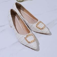 【26春夏新作カラー追加】【SS～3L】ポインテッドトゥゴールドモチーフパンプス