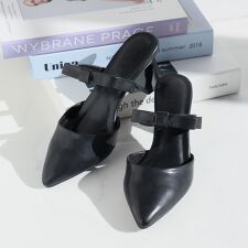 【26春夏新作カラー追加】ポインテッドトゥリボンストラップミュールパンプス