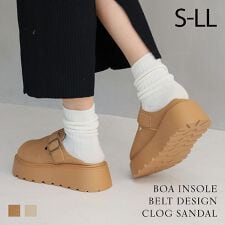 ヴィヴィアン(Vivian)の【25秋冬新作】もこもこボア中敷き厚底ベルトデザインサボサンダル