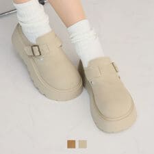 ヴィヴィアン(Vivian)の【25秋冬新作】もこもこボア中敷き厚底ベルトデザインサボサンダル