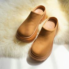 【25秋冬新作】厚底スリッポンサボサンダル