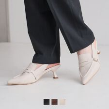 【25秋冬新作】ベルトローファースリングバックパンプス