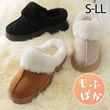 ヴィヴィアン(Vivian)の【25秋冬新作】もふぽか厚底チャンキーヒールサボムートンブーツ