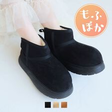 【25秋冬新作】もふぽか厚底ムートンブーツ