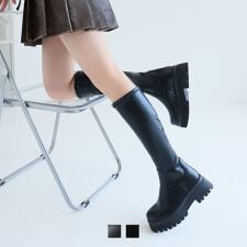 【25秋冬新作】厚底フィットストレッチロングブーツ