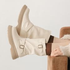 【25秋冬新作】【yumi.コラボ】厚底ストレッチエンジニアブーツ