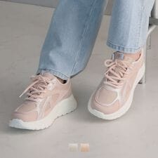 【26春夏新作】ラメメッシュレースアップスニーカー