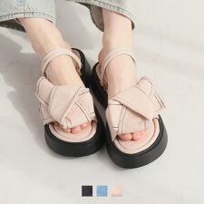 【26春夏新作】2WAY厚底ノットデザインサンダル