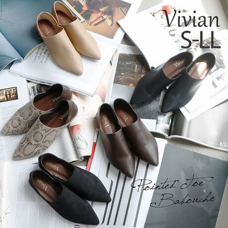 ポインテッドトゥバブーシュ | ヴィヴィアン(Vivian) | V1991AL | ファッション通販 マルイウェブチャネル