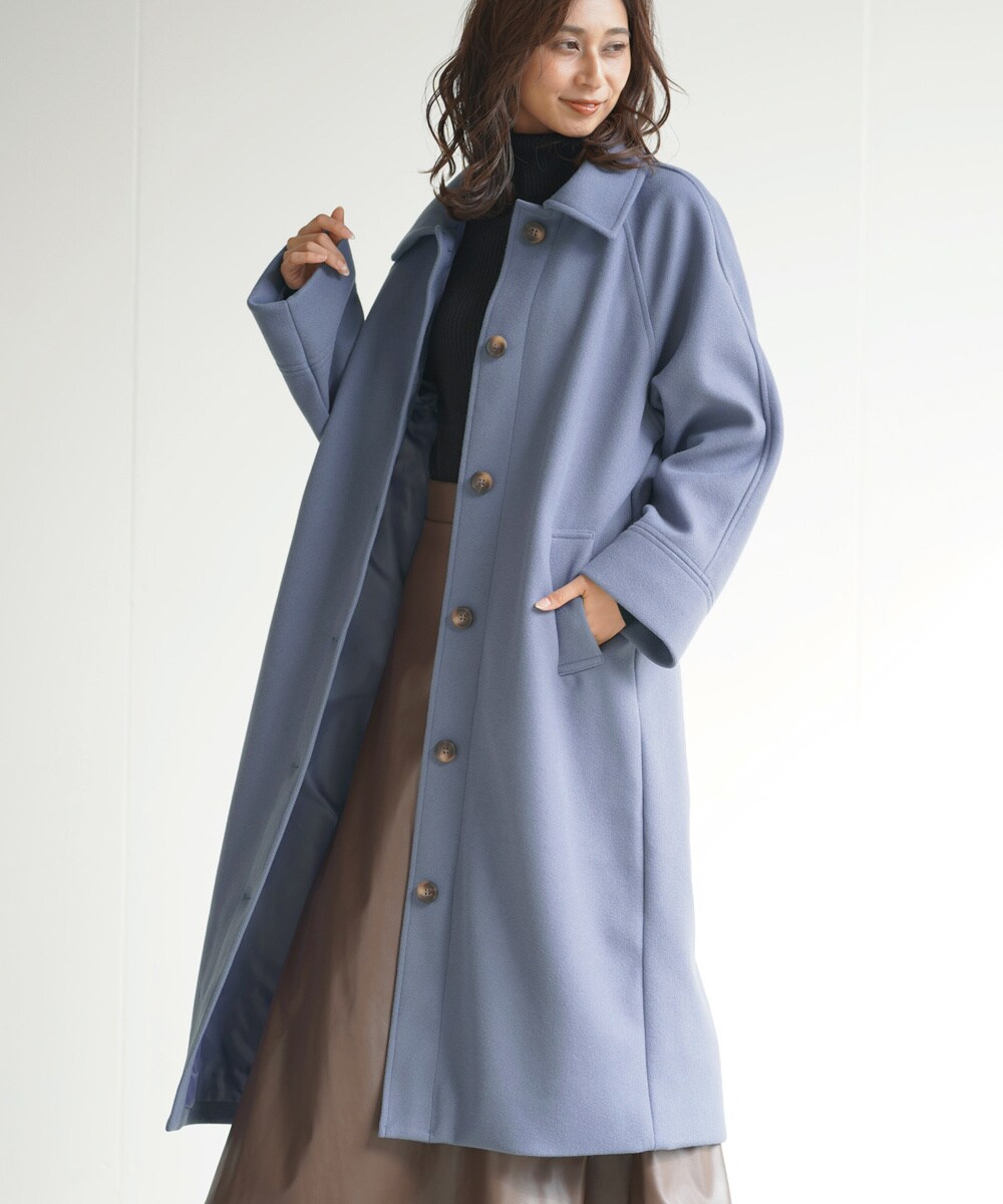 ニットモッサロングステンカラーコート | アール・ピー・エス(r.p.s