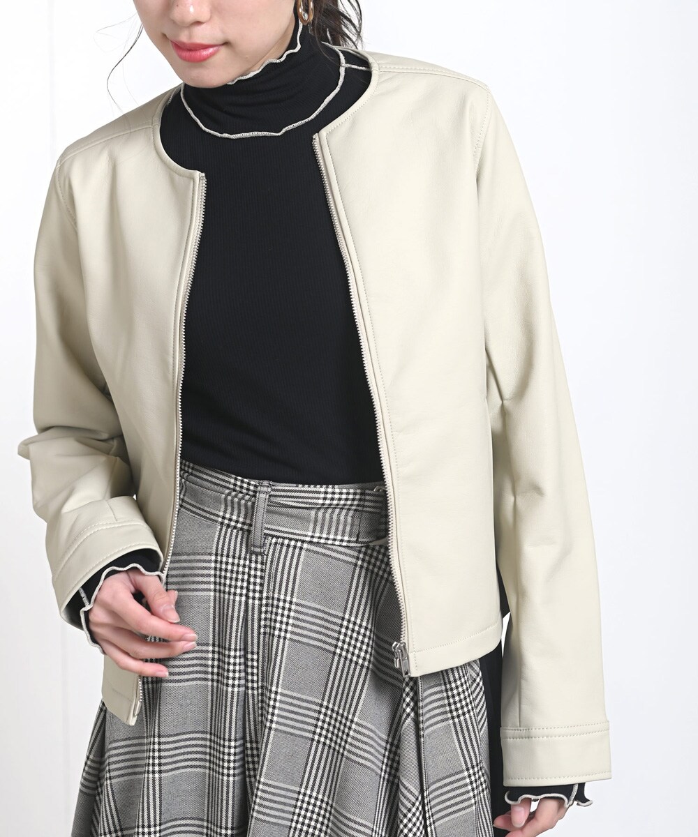 シェリエ sheller ノーカラーライダースジャケット ノーカラーライダースジャケット | アール・ピー・エス(r.p.s