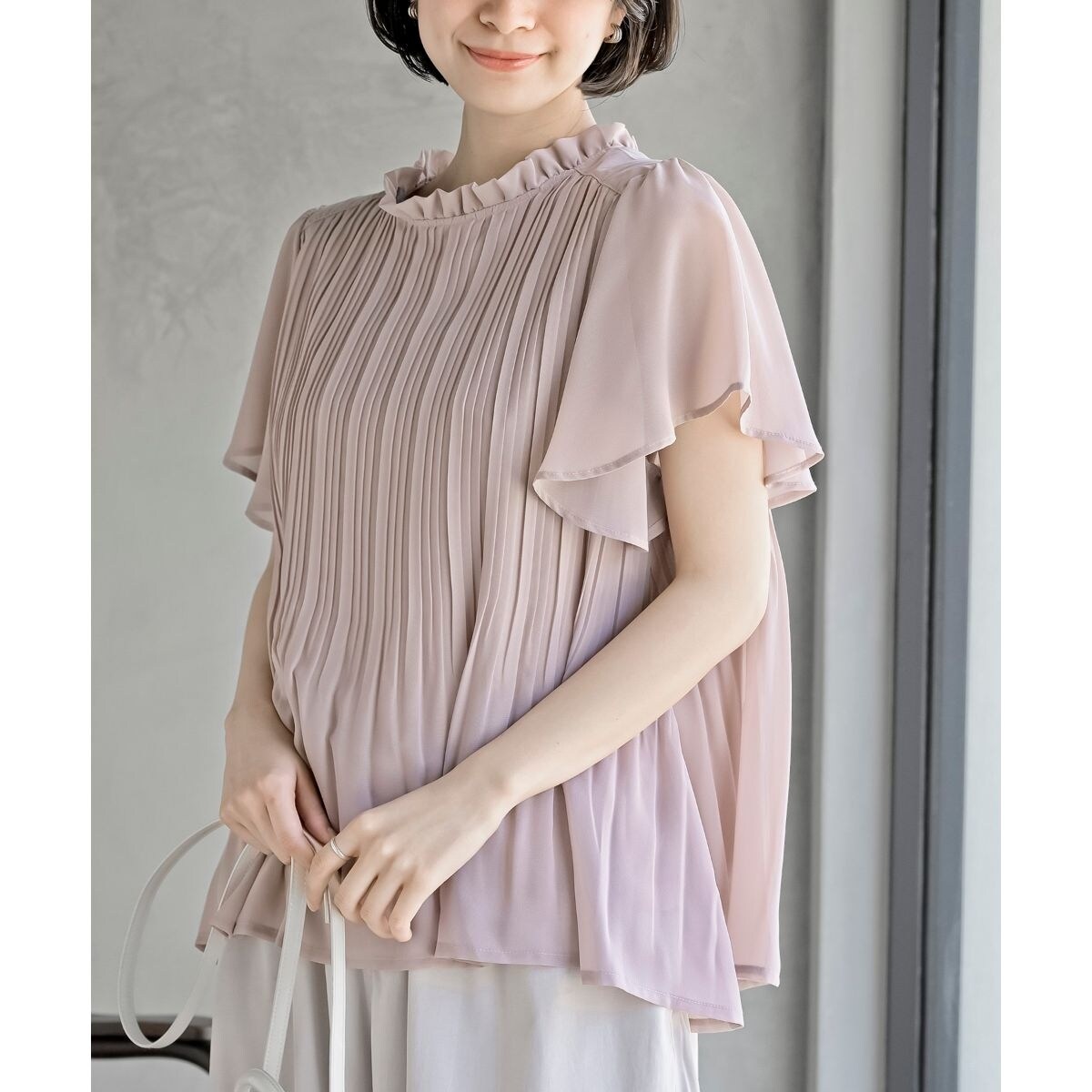 リネンフリルスリーブブラウス｜Liesse（リエス）｜商品詳細