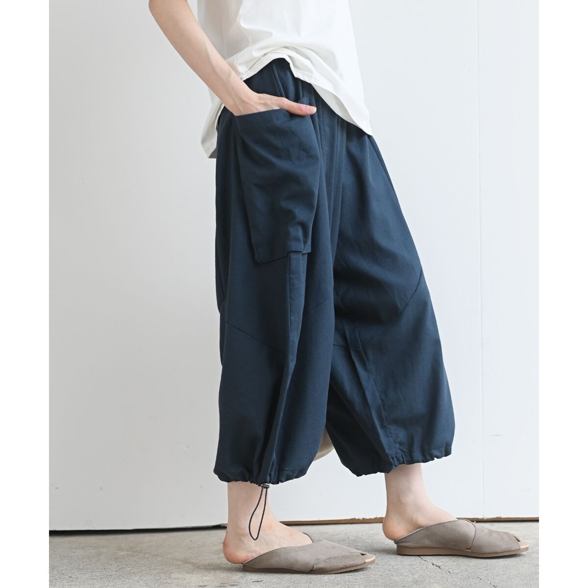 かわいい アールピーエス R P S ワイドパンツ ネイビー Mサイズ カジュアルパンツ