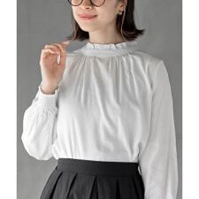 アール・ピー・エス(r.p.s)のネル起毛前後2WAYフリルブラウス