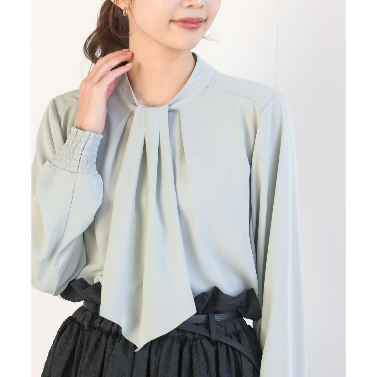 ラルフローレン　ボウタイ　ブラウス　マーガレットハウエル　スカート ２点セット ラルフローレンボウタイブラウスマーガレットハウエルスカート 2点セット