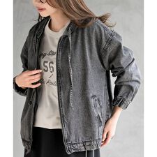 フード付きデニムジャケット