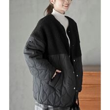 アール・ピー・エス(r.p.s)のボア切替キルトジャケット