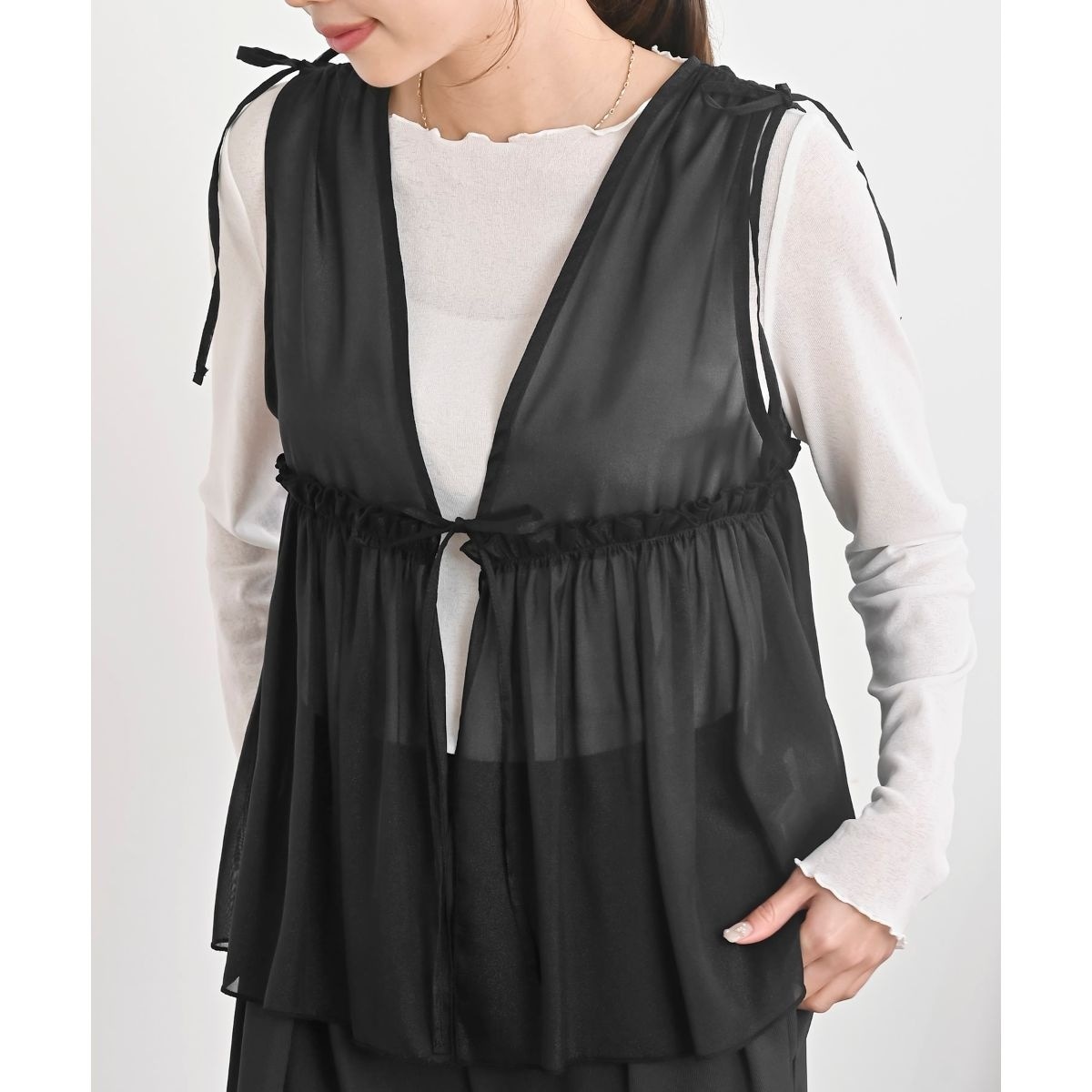 光沢シアーリボンベスト | アール・ピー・エス(r.p.s) | マルイウェブ