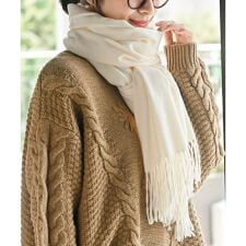 アール・ピー・エス(r.p.s)の無地大判ストール