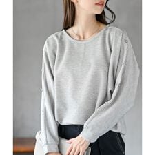 ラメサカリバ肩ボタンドルマンチュニック