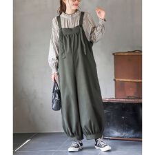 ne Quittez pas＞リネンヘムレースオールインワン 