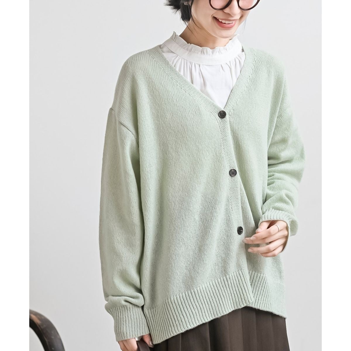 チビブークレショートカーディガン | アースミュージック＆エコロジー