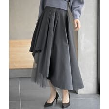 アール・ピー・エス(r.p.s)のチュール切替アシンメトリーロングスカート