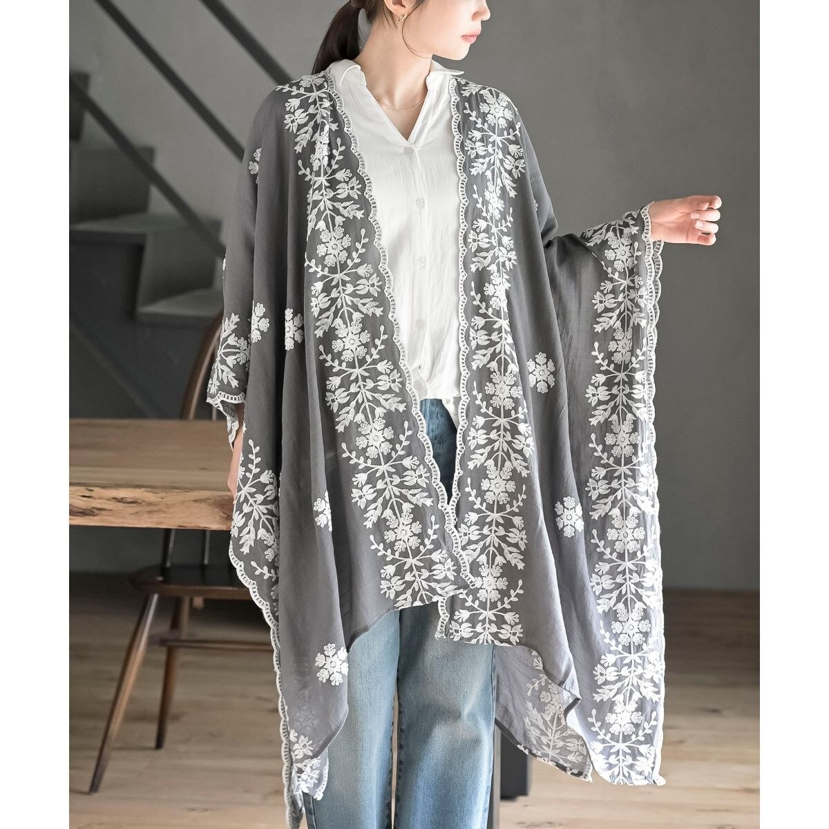 刺繍ストールポンチョ | アール・ピー・エス(r.p.s) | マルイウェブ