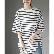 ポケット付き裾ラウンドTシャツ
