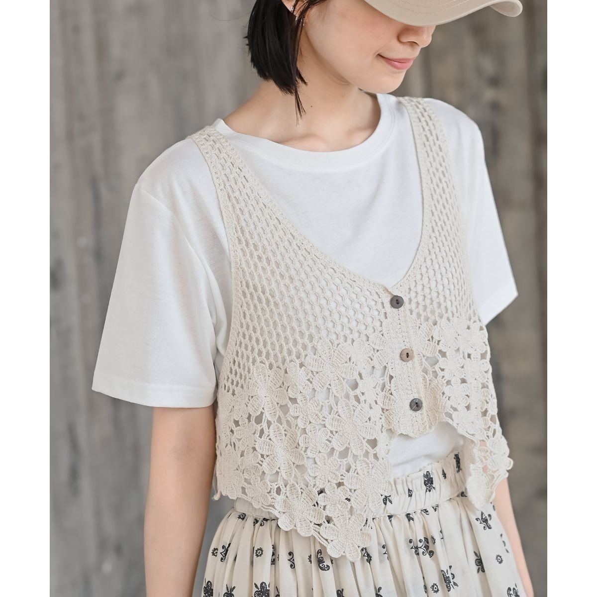 【グレースコンチネンタル】クラッシュヘムクロップトトップ クラッシュヘムクロップトトップ / GRACE CONTINENTAL | GRACE