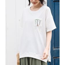 ブランコキャット裾ドロストTシャツ