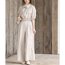 ショートジャケット×パンツセットアップ