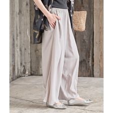 レンチング接触冷感ワイドパンツ