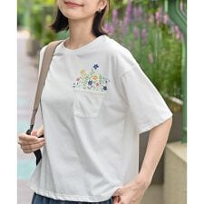 フラワーポット刺繍T