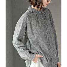 アール・ピー・エス(r.p.s)のコットンネルレギュラーカラーブラウス