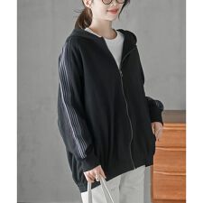 切替トラックジップフードブルゾン