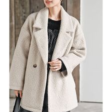 アール・ピー・エス(r.p.s)のフェイクリングウールWテーラードコート