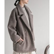 アール・ピー・エス(r.p.s)のフェイクリングウールWテーラードコート