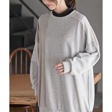 裏毛×コーデュロイ×ワッフル切替チュニック